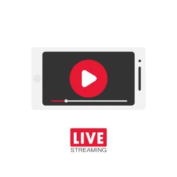 Live stream concept Illustrazione stock