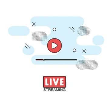 Live stream concept Illustrazione stock