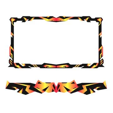 Live stream frame design for video streaming Stock Illustration