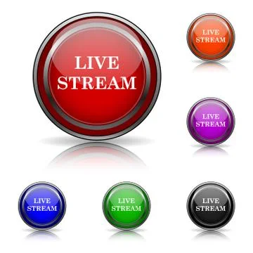 Live stream icon Illustrazione stock