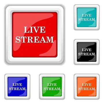 Live stream icon Illustrazione stock