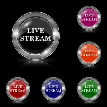Live stream icon Illustrazione stock