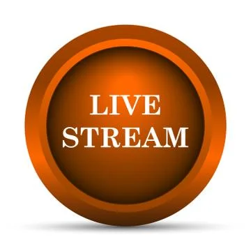 Live stream icon. Internet button on white background.. Stock Illustration