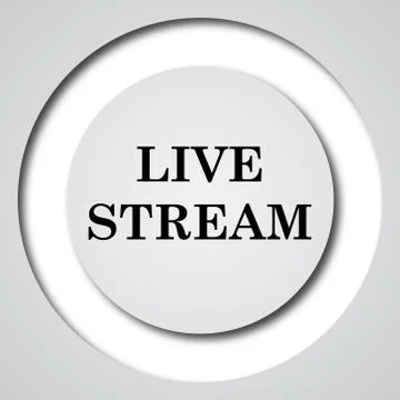 Live stream icon. Internet button on white background.. Stock Illustration