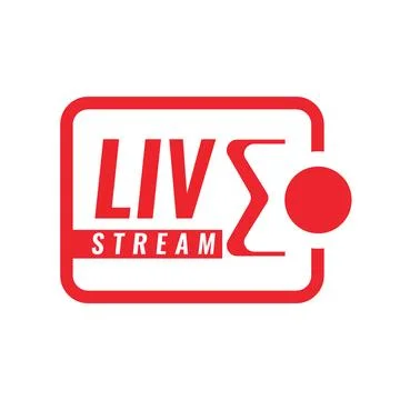 Live stream icon or symbol for broadcasting design Stock Illustration