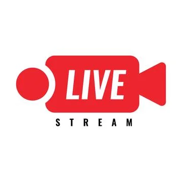 Live stream icon or symbol for broadcasting design Stock Illustration