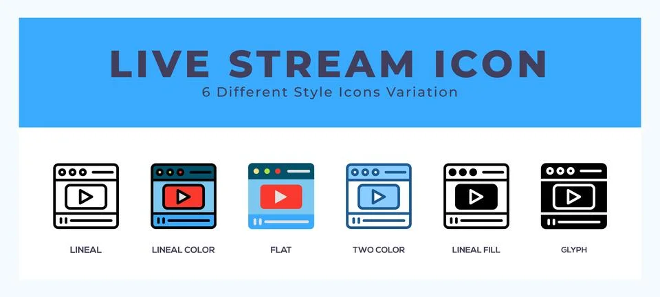 Live stream icon vector illustration. trendy styles Stock Illustration