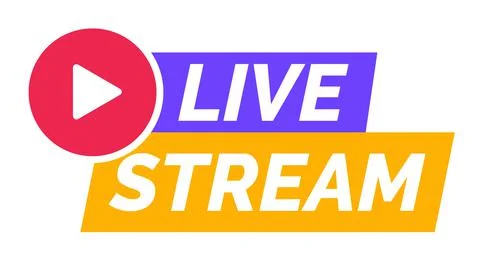 Live stream icon vector logo. Stock Illustration