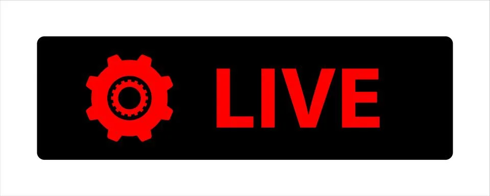 Live stream isolated logo Stock Illustration