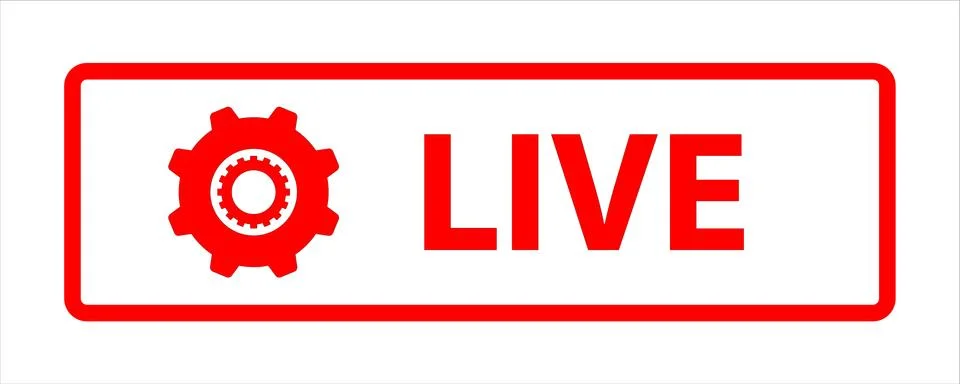 Live stream isolated logo Stock Illustration