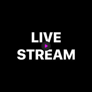 Live Stream Lower Third With Play Icon Illustrazione stock