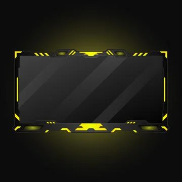 Live stream overlay game interface webcam border frame for live video broadcast Stock Illustration