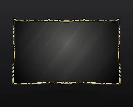 Live stream overlay gui webcam screen border frame for video broadcast Stock Illustration