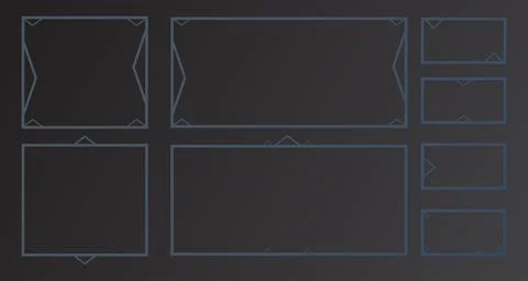 Live stream panel design template. Futuristic digital streaming screen inte.. Stock Illustration