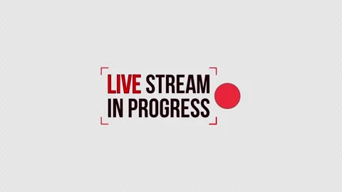Live stream in progress label sign animation Stock Footage 333677198