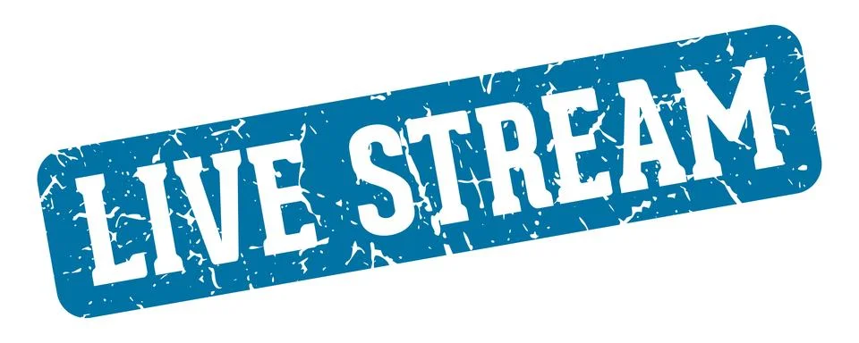 Live stream rectangular sign. live stream stamp Stock Illustration
