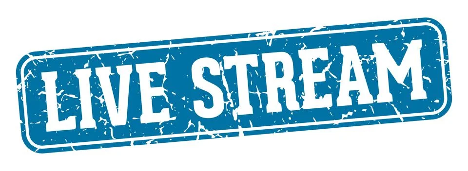 Live stream rectangular sign. live stream stamp Stock Illustration