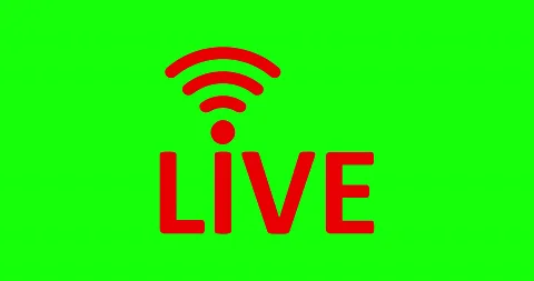 Live Stream sign.  Alpha channel Stock Footage 132505567