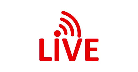 Live Stream sign.  Alpha channel Stock Footage 132505823