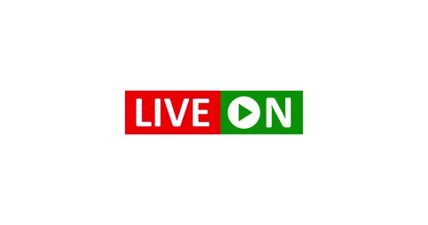 Live Stream sign.  Alpha channel Stock Footage 132506051