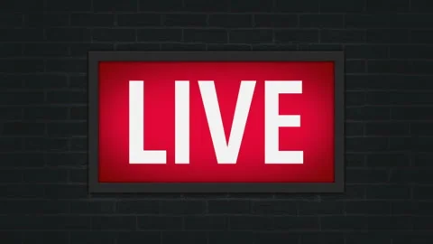 Live Stream Sign Broadcast Studio Banner... | Stock Video | Pond5