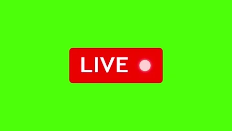 Live stream sign. Live button animation on black background. Stock Footage 303553487