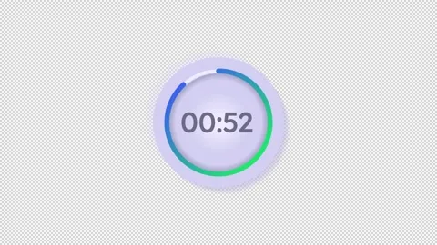 Live stream start neumorphic circular countdown animation Stock Footage 342244183