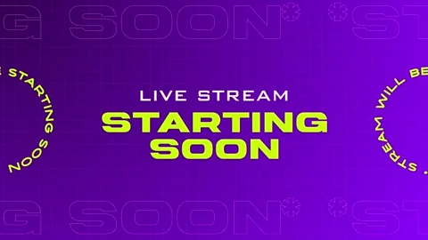 Live Stream Starting Soon Animated Graphic Background Stock Footage 338125675