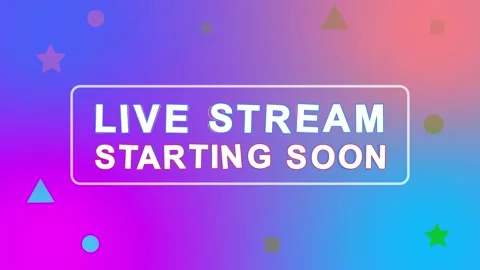 Live Stream Starting Soon Animation Text 