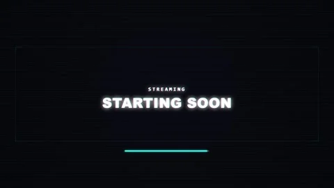 Live stream starting soon announcement on black background Stock Footage 345201992