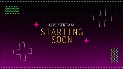 Live Stream Starting Soon Motion Graphic with Retro Aesthetic Stock Footage 338341730