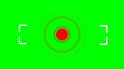 Live Stream Status Indicator with Pulsing Red Recording Dot on Chroma Key Gre Stock Footage 346612077
