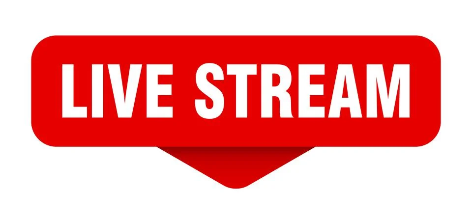 Live stream sticker. live stream sign on transparent background Stock Illustration