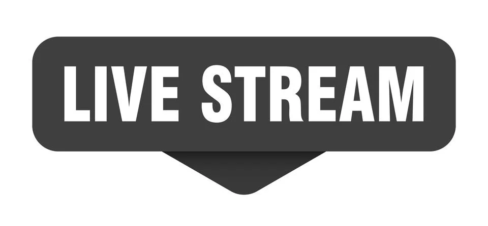 Live stream sticker. live stream sign on transparent background Stock Illustration