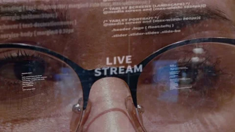 Live Stream text on background of developer Stock Footage 151590457