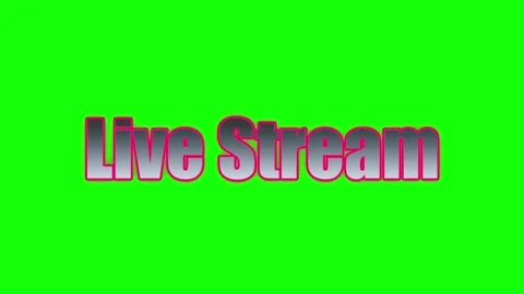 Live stream text on green screen background Stock Footage 337602531