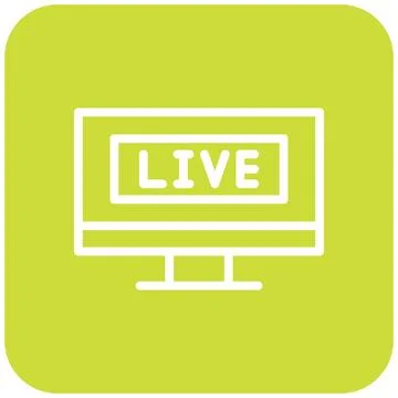 Live Stream Vector Icon Design Illustration Stock Illustration