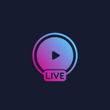 Live stream, vector Stock Illustration
