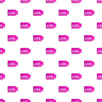 Live stream video camera broadcast icon pattern イラスト素材