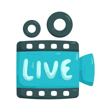 Live stream video camera Stock Illustration