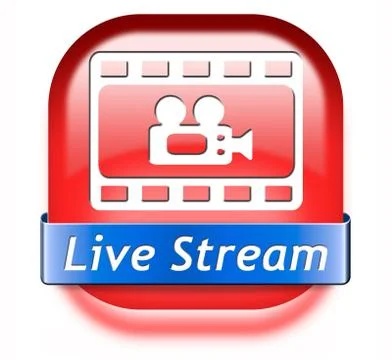 Live stream video or tv Stock Illustration