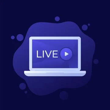 Live stream video, vector illustration Stock Illustration