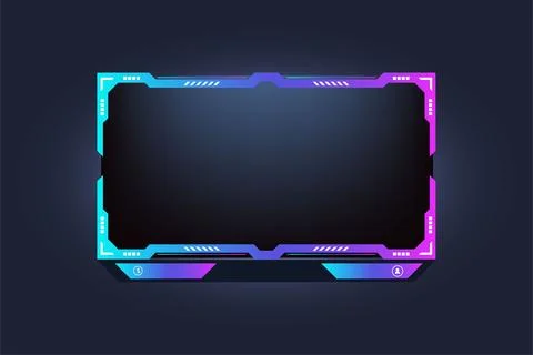 Live streaming and streaming icon design with buttons. Broadcast screen ove.. Illustrazione stock
