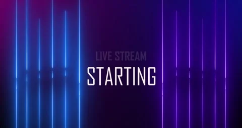 Live Streaming Background Frame - Animated Neon Overlay Template, Gaming Overlay Stock-Footage 273144840