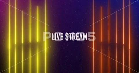 Live Streaming Background Frame - Animated Neon Overlay Template ...
