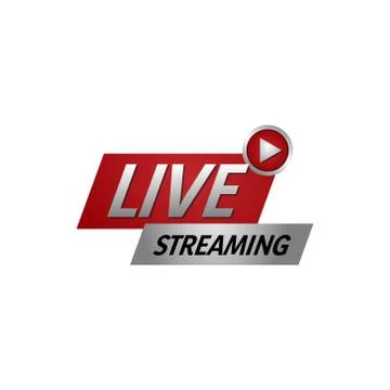 Live streaming banner design template for element media information Stock Illustration