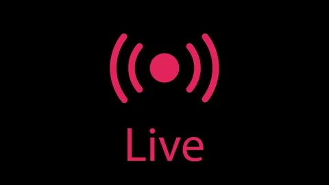 Live Streaming Broadcast Icon Animation Signal Waves Stock Footage 330498106