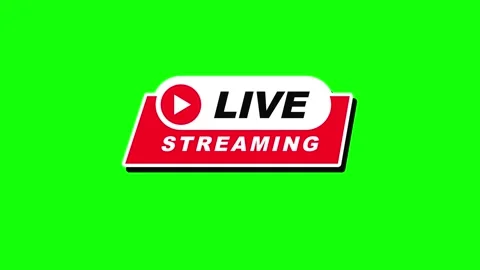 Live streaming broadcast overlay with green screen background, for digital .. Stock Footage 344858476