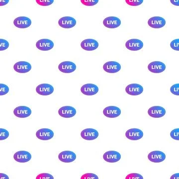 Live streaming broadcast pattern for online content Stock Illustration