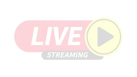 Live Streaming Button Animation with Play Icon on White Background Stock Footage 340242812